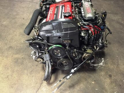 JDM MITSUBISHI 4G63T TURBO CYCLONE 6 BOLT ENGINE WITH MT 5 SPEED AWD TRANSMISSION