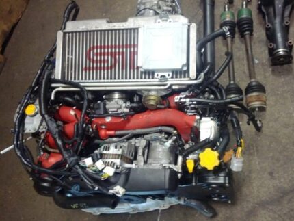 JDM SUBARU WRX STI EJ20T ENGINE TURBO VF42 MT 6 SPEED TRANSMISSION DCCD RA-R ECU COMPLETE MOTOR SWAP