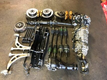 USED JDM SUBARU WRX STI 6 SPEED TRANSMISSION DCCD STI VERSION 8 TY856WB3KA OEM TRANSMISSION BREMBO KIT